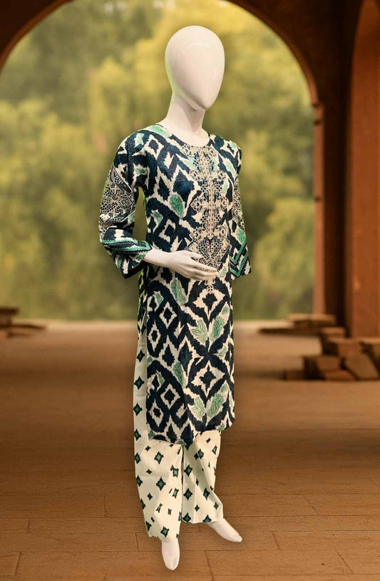 Floral Grace – 3 Piece Unstitched Lawn Suit