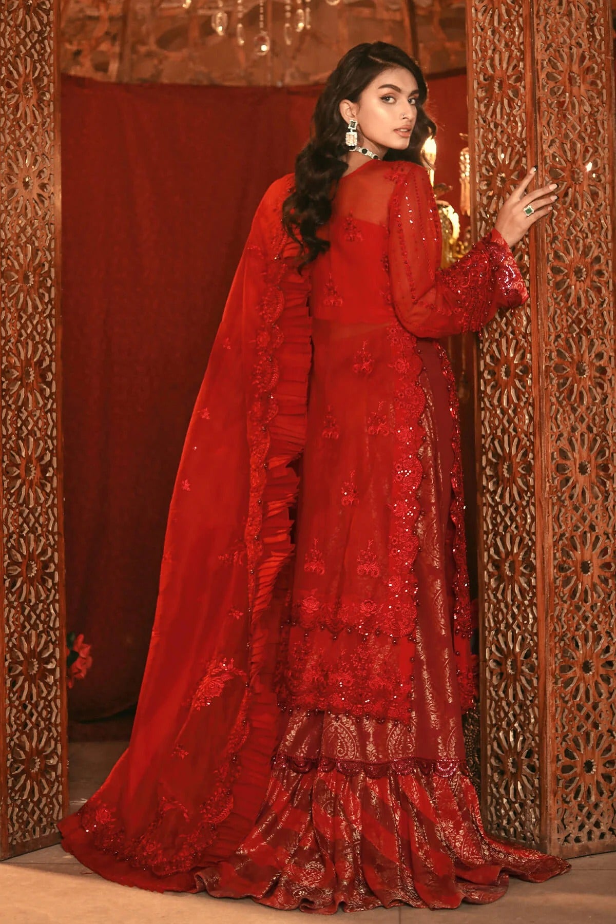 Raeesa Premium | Nooraniat | D4-Crimson Red
